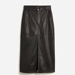 leather midi skirt